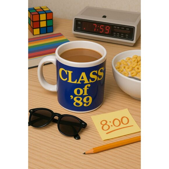 Vintage Ceramic Coffee Tea Mug Class of 89 8 oz Retro School Y2K College Gift - Picture 2 of 7